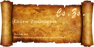 Csire Zsuzsanna névjegykártya